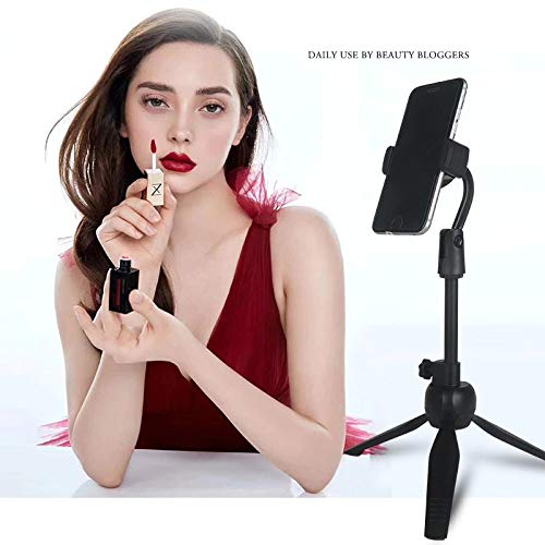 Image of BKN Mini Tripod Mobile Stand Adjustable with Mobile Attachment Lightweight Portable for Professional Broadcasting, Live Video etc.