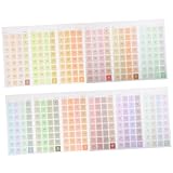 Anneome 12枚 四季色万年カレンダー日付ステッカー 多機能プランナータブ 製インデックスシール 便利な月別マーク付き 手帳用ラベル オフィ