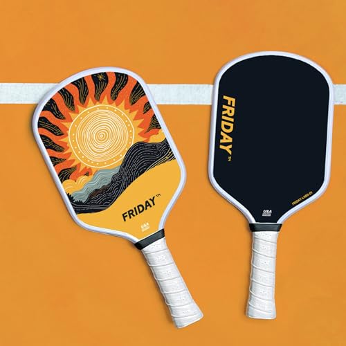 image for Friday Pickleball Paddle, USA Pickleball Approved, Durable Carbon Fibe