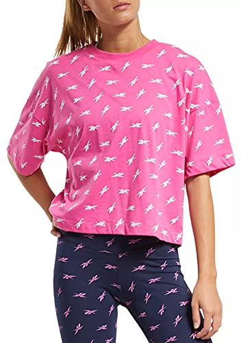 Mejores review On-line International tenis pro Top diez. 29 Reebok Training Essentials Graphic Camiseta de Manga Corta, Camiseta de Entrenamiento Essentials Graphic, Orgulloso Rosa., Pequeño