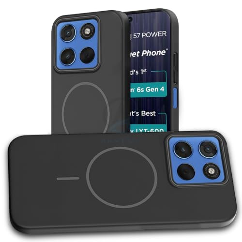 Image of AESTMO Shockproof Back Case Cover for Motorola Moto G57 Power 5G | Slim Hard Shell | Hard Back Cover for Motorola Moto G57 Power 5G (Compatible with MagSafe Accessories, Black)