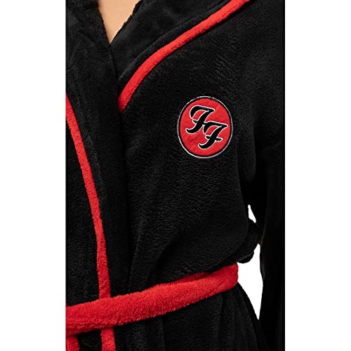 Foo Fighters FF Band Nue Official Black Super Soft Fleece Bathrobe3