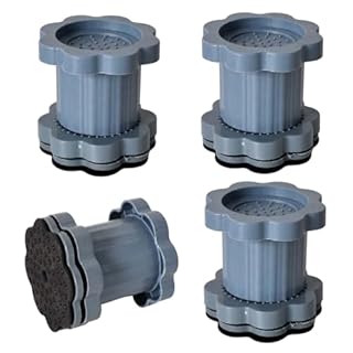 Hnonoxy 4 Pezzi Piedini Antivibrazione Lavatrice, Regolabile Piedini Lavatrice Antivibrazione Gomma Antiscivolo Universale Piedini per Asciugatrici Frigoriferi Mobilia Divano