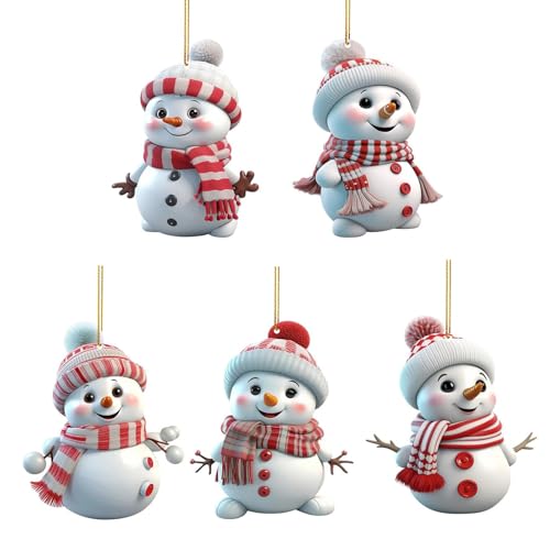 Lustige Christbaumanhänger 16 5 Stück Weihnachtsbaumschmuck, Christbaumschmuck Decorations 2D Acryl...