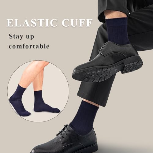 Mens Ankle Socks, Breathable Dress Socks, Casual Lightweight Soft Socks Business Socks 5Pack4