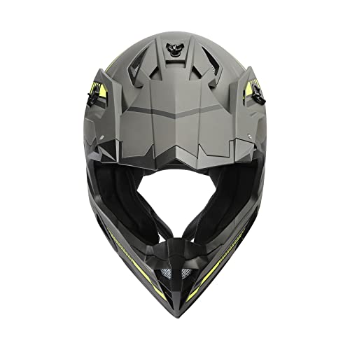 Image of SLMOTO DOT Certified Full Face Adult Motocross Motorcycle Helmet ATV Gray M