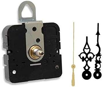 Takane Quartz Clock Movement Mechanism, Choose Your Hands and Size, USA Made (7/16" Threaded Shaft for dials up to 1/4" Thick, C Hands with Gold Second Hand)