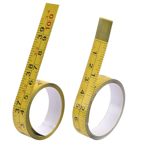 2 Pack Self-Adhesive Measuring Tape 39 Inch Peel and Stick Ruler with Imperial & Metric Scales - Left-to-Right Reading Waterproof for Workbench Table Saw Workshop Craft Table (39Inch - 2Pack)