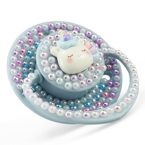 Adult Sized Pacifier Blue Unicorn Pattern Pacifiers