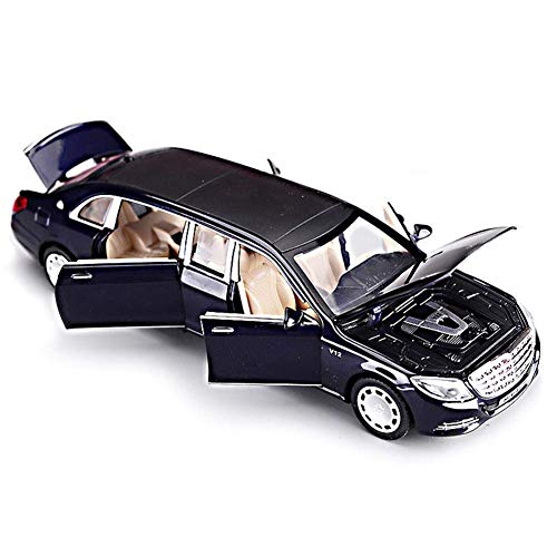 Image of LONGMIRE Metal Pull Back Diecast Car Pull Back Car Model with Sound Light Boys Gifts Toys for Kids Pack of 1, Multicolor (Maybach S650)