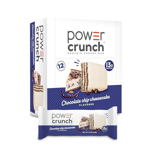 Image of Power Crunch Protein Energy Wafer Bars, Chocolate Chip Cheesecake, 1.4 Ounce (12 Count)