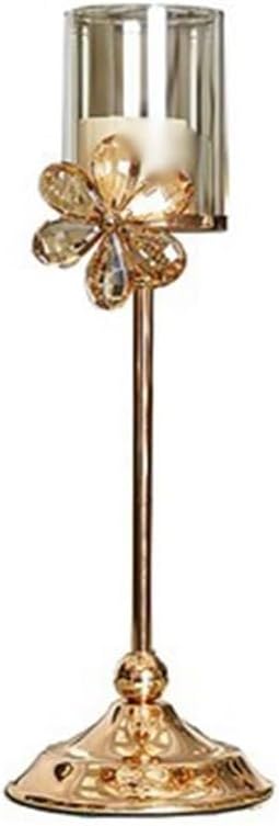 Candleholders Candle Holders Wedding Centerpieces Metal Crystal Candlestick Stand for Table Party Church Decor(Small)