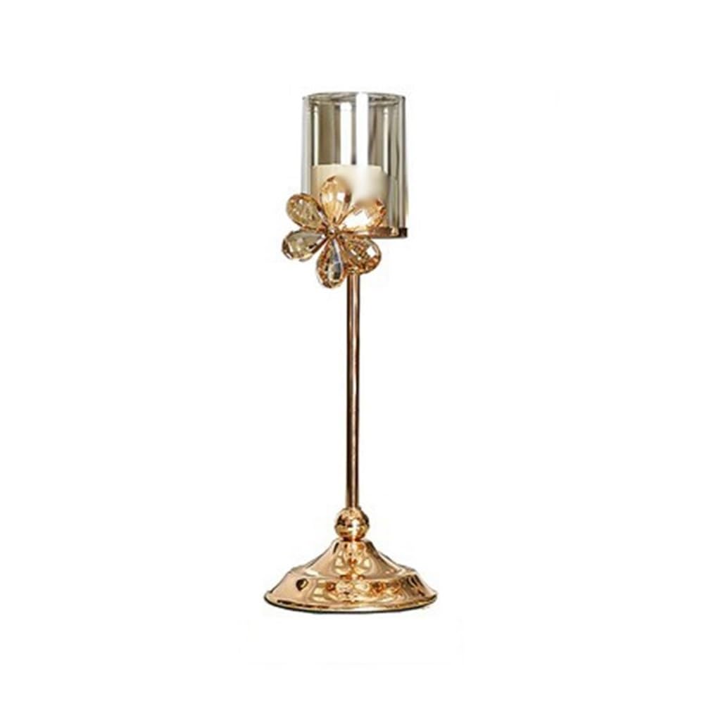 Candlestick Holder Candle Holders Wedding Centerpieces Metal Crystal Candlestick Stand For Table Party Church Decor(Large)
