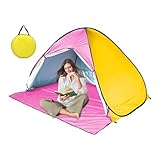 Práctica protección solar: gracias a su función de despliegue automático, nuestro parasol de playa cobra vida rápidamente para un uso inmediato. Con una configuración simple que solo requiere unos segundos, te permite disfrutar fácilmente del aire libre sin ningún retraso.