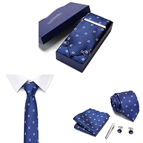 Set de corbata de seda 7.5 cm en caja para hombre