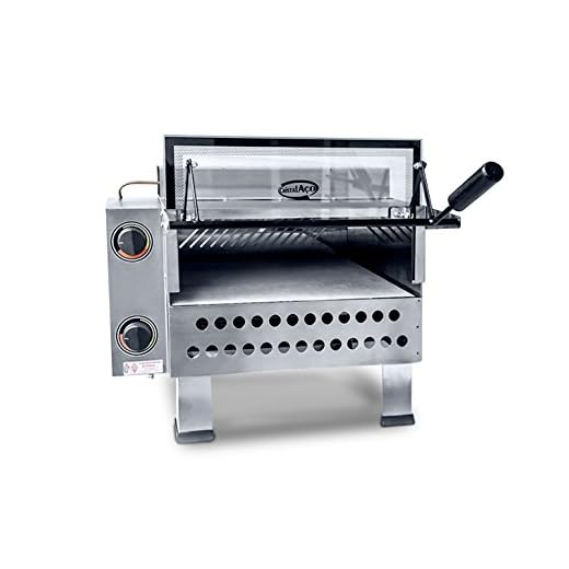 Forno Pizza Industrial à Gás 43x43 de Mesa em Aço Inox Com Infravermelho e Pedra Refratária