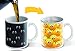 Cortunex Heat Sensitive Color Changing Ceramic Magic Coffee Mugs, 11oz - White Ceramic Mug