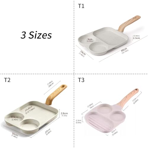 Poêle à œufs 3 compartiments pour un petit-déjeuner rapide en famille - 4