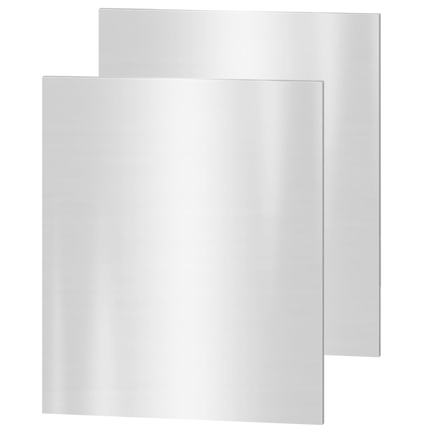 LepoHome 2-Pack 304 Stainless Steel Sheets 6x6x0.04 Inch 19 Gauge Rust-Resistant Metal Plates for DIY Crafts Kitchen Projects