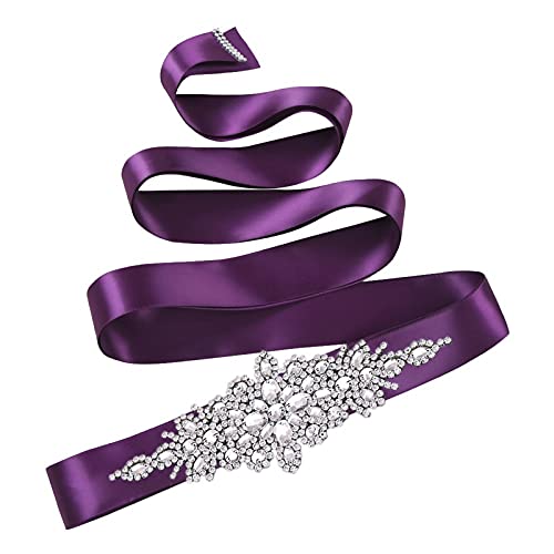 Bridal Belt, Rhinestone Bridal Wedding Belt Sash for Wedding Dress Bridesmaid Gown