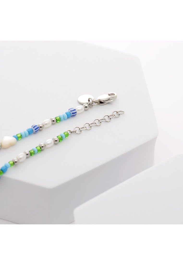 Guido Maria Kretschmer Jewelry Damen-Armband Edelstahl, Perle, Kunststoff 5 Muschelkern