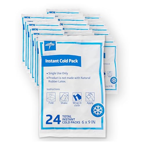 Medline Standard Instant Cold Packs, Single-Use, 6 Inches x 9 Inches, Economical, Activates...