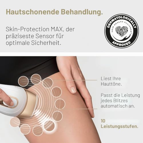 Braun Silk·expert Pro 5 PL5387,Neueste Generation IPL für Damen und Herren, dauerhaft sichtbare Haarentfernungsmaschine, weiß/goldfarben… – Ansicht 3