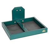 #B144A00-US Solution4Patio Platform Fence Bird Feeder W/ Fruit Stake, Tray Squirrel Feeder W/ Corn Holder, Sturdy Mesh Bottom, Large Capacity, Easy to Clean & Fill, Maximum Bird Viewing