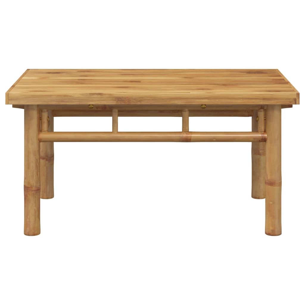 Mesa auxiliar de bambú, 70 x 40 x 35 cm, natural, diseño robusto, para salón, dormitorio, balcón