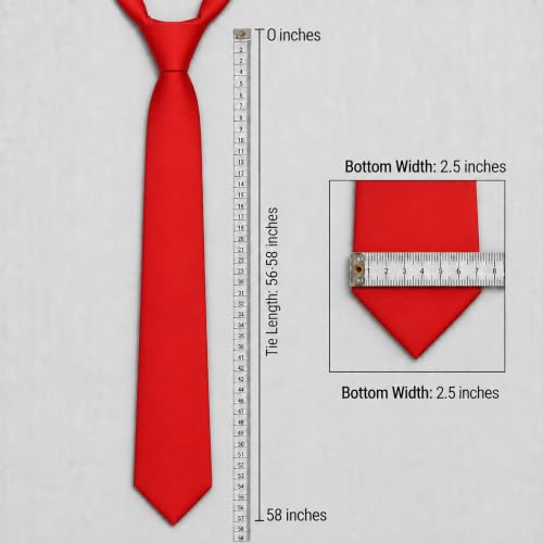 Image of Men's Microfiber Slim Tie, Matte Finish Necktie for Formal Wear