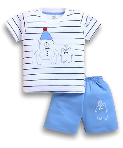 Image of Tonyport Boys Printed T-Shirt & Shorts
