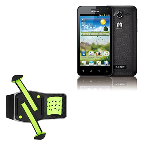 BoxWave Holster Compatible with Honor U8860 - FlexSport Armband, Adjustable Armband for Workout and Running - Stark Green
