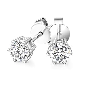 Diamond Earrings for Women Men, Gifts for Wife Mom Girlfriend, 2ct D Color (VVS1) Moissanite Diamond Stud Earrings, Anniversary Jewelry Present for Wife