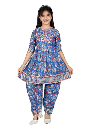 Image of Arshia Fashions Girls Ethnic Wear Kurti and Dhoti Pant Set