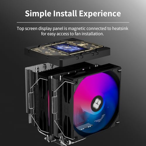 Image of Thermalright Peerless Assassin 120 Vision ARGB Black CPU Air Cooler, Twin Tower Cooler-1850RPM,320x240 Resolution IPS Screen with 2.8'',CPU Cooler for LGA1851 /1700 /115x,AM4 /AM5