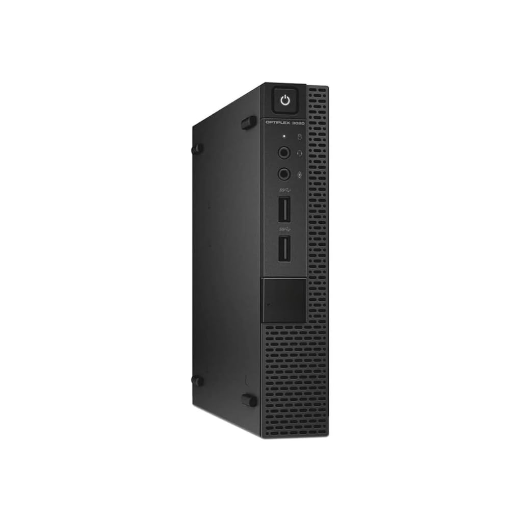 3020 Mini Optiplex PC (Core I7 4th gen | 8 GB RAM | 512 GB SSD | Windows 10 Pro | MS Office | HD Graphics | USB | Ethernet | VGA | Black) 1 Year Warranty