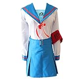 Anime Suzumiya Haruhi Series Cosplay Costumes Haruhi Suzumiya School Uniforms Halloween Party (S) Blue