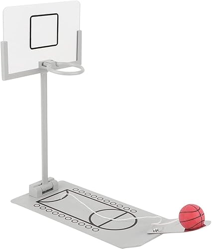 Miniatura 2 de Mini juego de baloncesto de escritorio de aleación de aluminio Mini máquina de baloncesto plegable en miniatura juguete de aro de baloncesto para