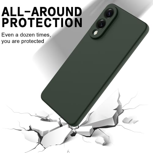 Image of Back Cover for Samsung Galaxy S25 Edge 5G | Full Camera Protection | Premium Liquid Silicon Case | Flexible Bumper Case for Samsung Galaxy S25 Edge 5G (Military Green)
