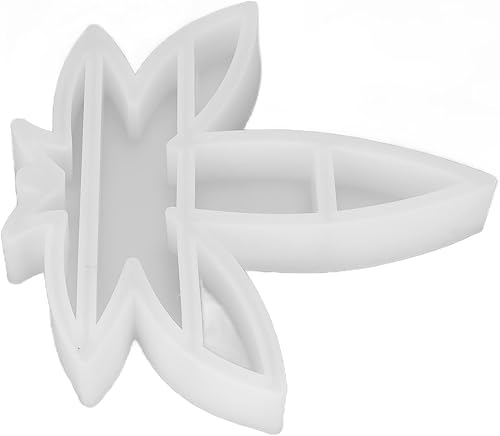 Miniatura 8 de FILFEEL Caja de almacenamiento de silicona, con forma de hoja de arce, resina de resina, caja organizadora de joyas para bricolaje, decoración del