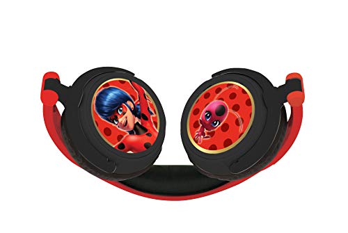Image of LEXiBOOK, Miraculous Ladybug Tikki, Stereo Headphones, Safe Volume, Foldable and Adjustable, red, HP015MI