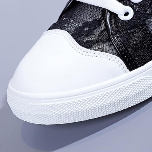 Tenis de malla de encaje para mujer transpirables para caminar fresca 5