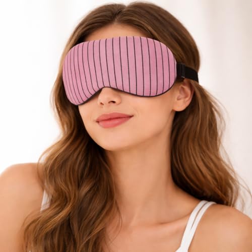 Image of Jenna Gel Sleeping Eye Shade Mask Cover For Insomnia, Meditation, Puffy Eyes And Dark Circles (Mltiline Pink Gel)