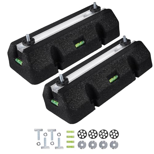 WISSCOOL Floor Mounting Base Kit Mini Split Air Conditioning Systems, Heavy-Duty Condenser Pad for AC Condensers Heat Pump System, Rubber Anti-Vibration Pads Outside 2000lbs 9000-36000BTU