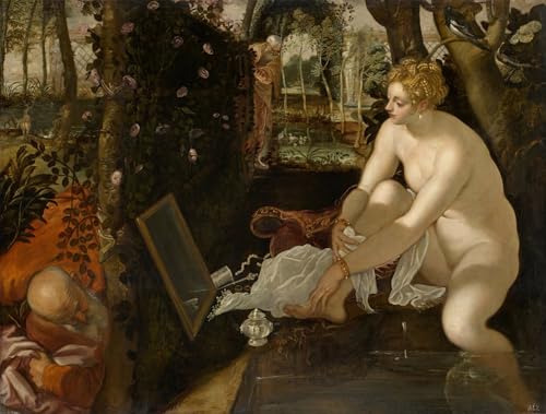 Toile Susanna se baignant Tintoretto - Impression peinture murale salon 60x90cm
