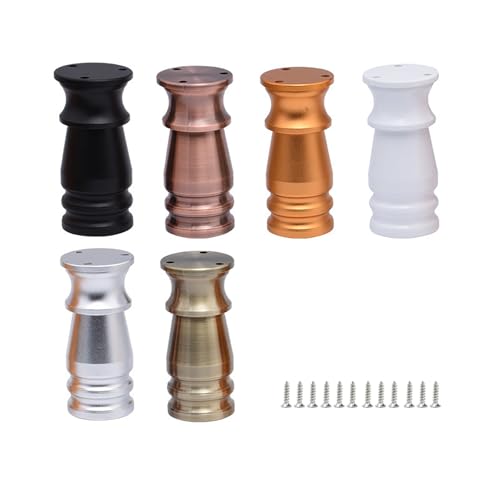 XLHWJCP Pieds de Meubles réglables en Alliage d'aluminium 4 pièces, Pieds d'armoire Robustes, Pieds de Remplacement d'extension pour canapé, lit, canapé (Matte White,8cm/3.1in)