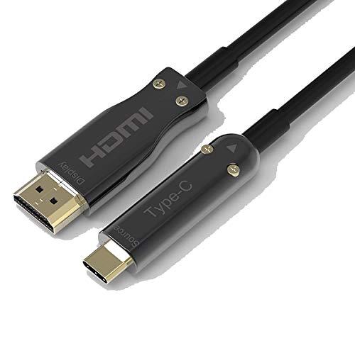 Best Promo Pacroban Fiber Optic USB-C to HDMI Adapter Cable - 4K 60Hz, Thunderbolt 3 Compatible (25 ft)
