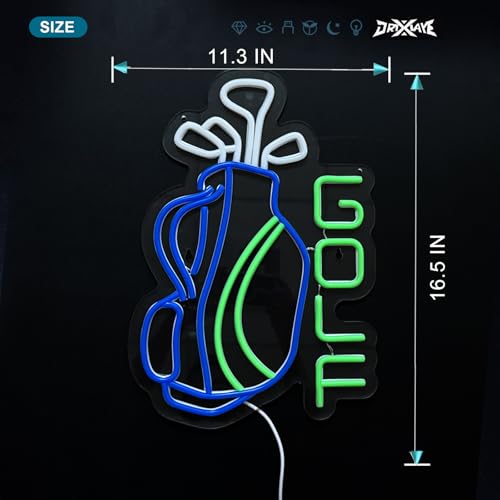 Image of Golf neon sign Par Tee Golf Neon Sign for wall decor Golf Club Bedroom Man Cave Decor