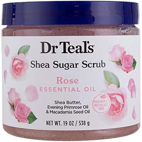 Dr. Teal's Shea Sugar Scrub Rose Jar Cover