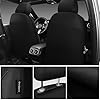 CAR PASS Universal Leather Two Front Seat Covers,Sport seat Covers fits Most Cars, SUVs, Trucks, and Vans Airbag Compatible (Black and Black) #4